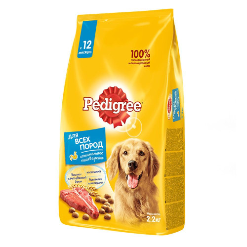 PEDIGREE® для взрослых собак всех пород, полнорационный корм с говядиной